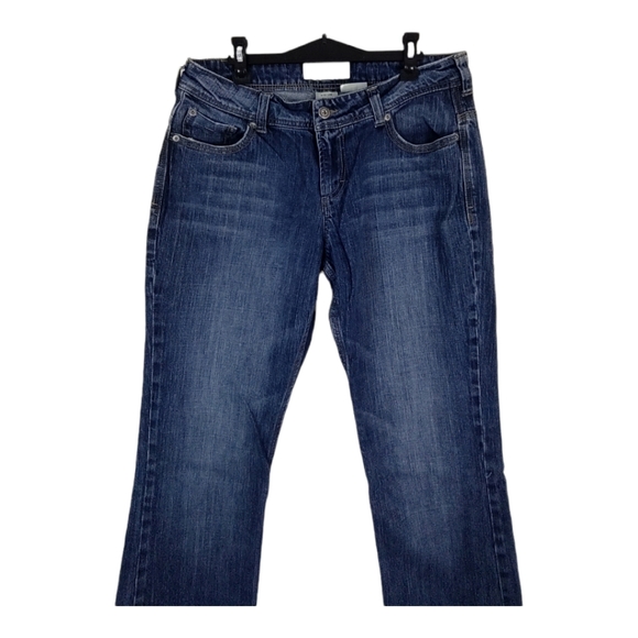 Maurices KELLI STRAIGHT Jeans Size 9/10 Long Stretch Denim Inseam 33 Dark Wash - Picture 8 of 12